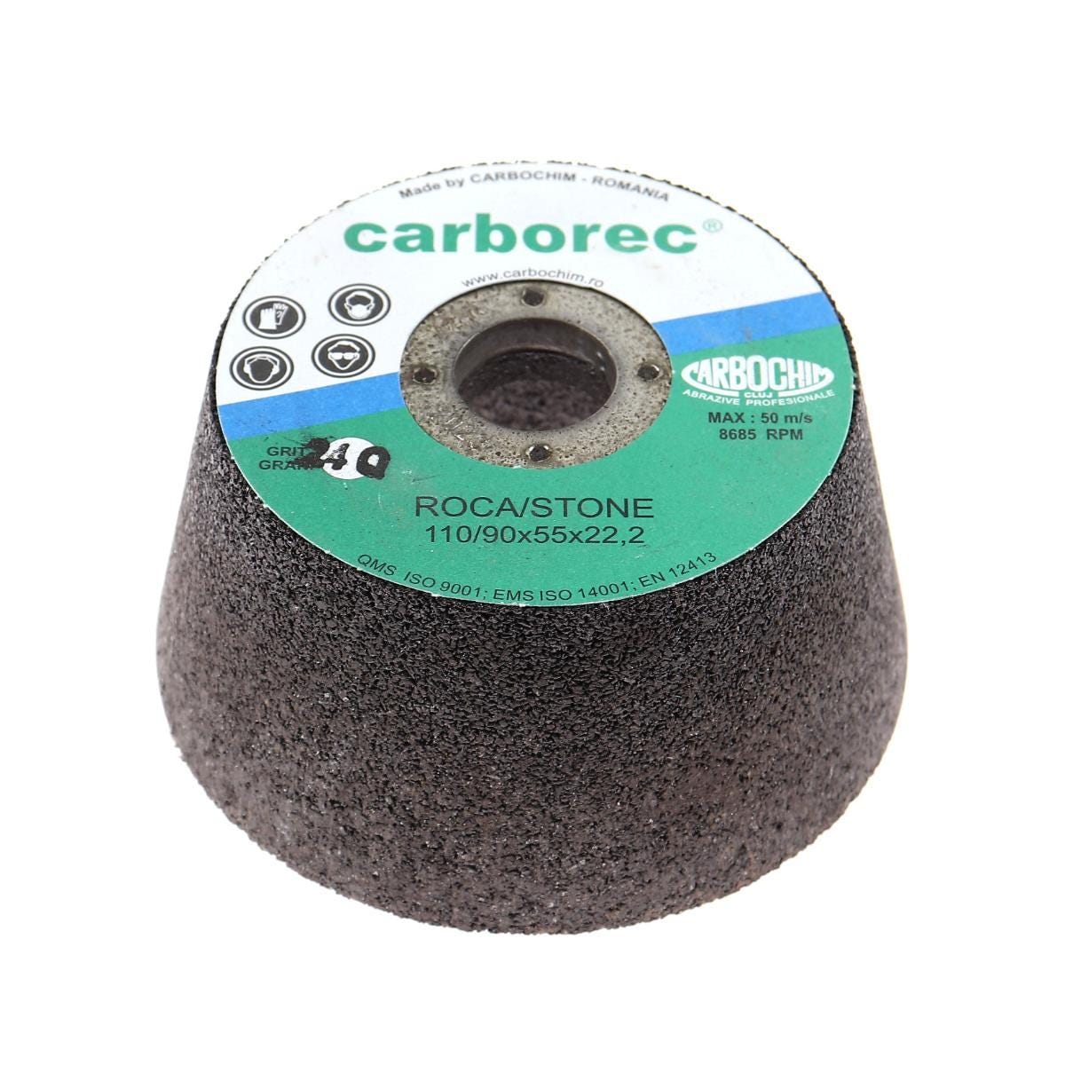 Disc tip oala pentru slefuit pardoseli din beton si marmura, 11BT1, 110 x 55 x 22.2 mm