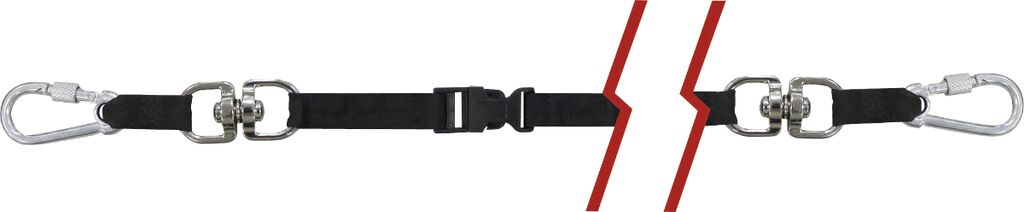 66112 Cordon absorbant soc cu carabiniere pivotante rezistent UV