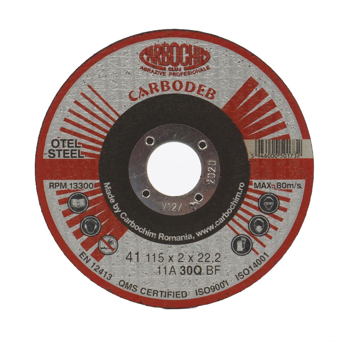 Disc debitare otel, 11A30Q4B471TRS, 115 x 22.2 x 2 mm