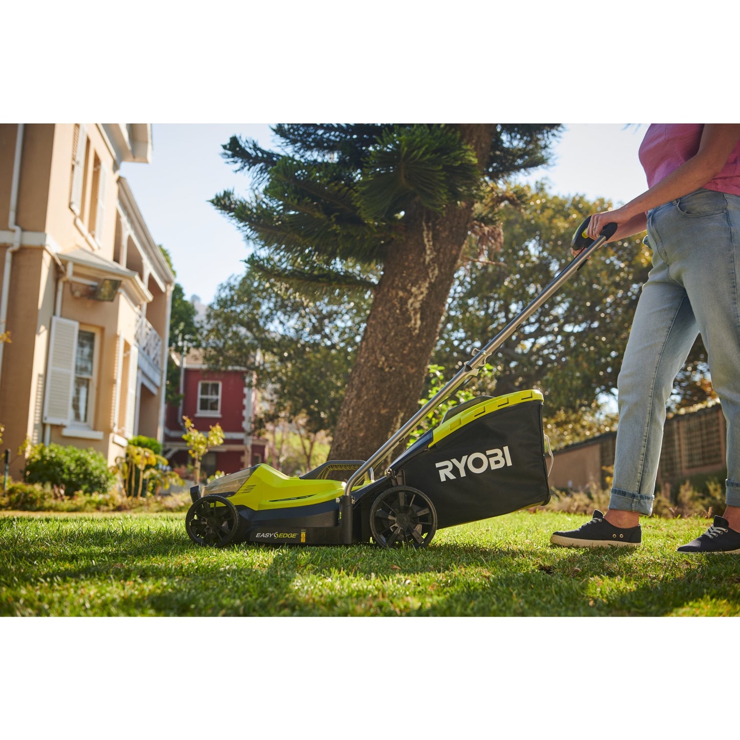Set masina de tuns gazon 33 cm si trimmer 18V ONE+, cu acumulator 4.0Ah - OLM1833LT23A-140