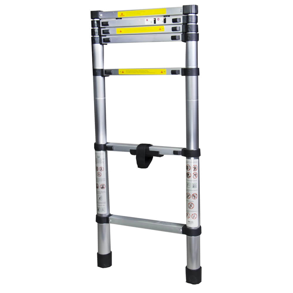 Scara telescopica aluminiu BISONTE STR1020 7 trepte,inaltime maxima 2.0 m