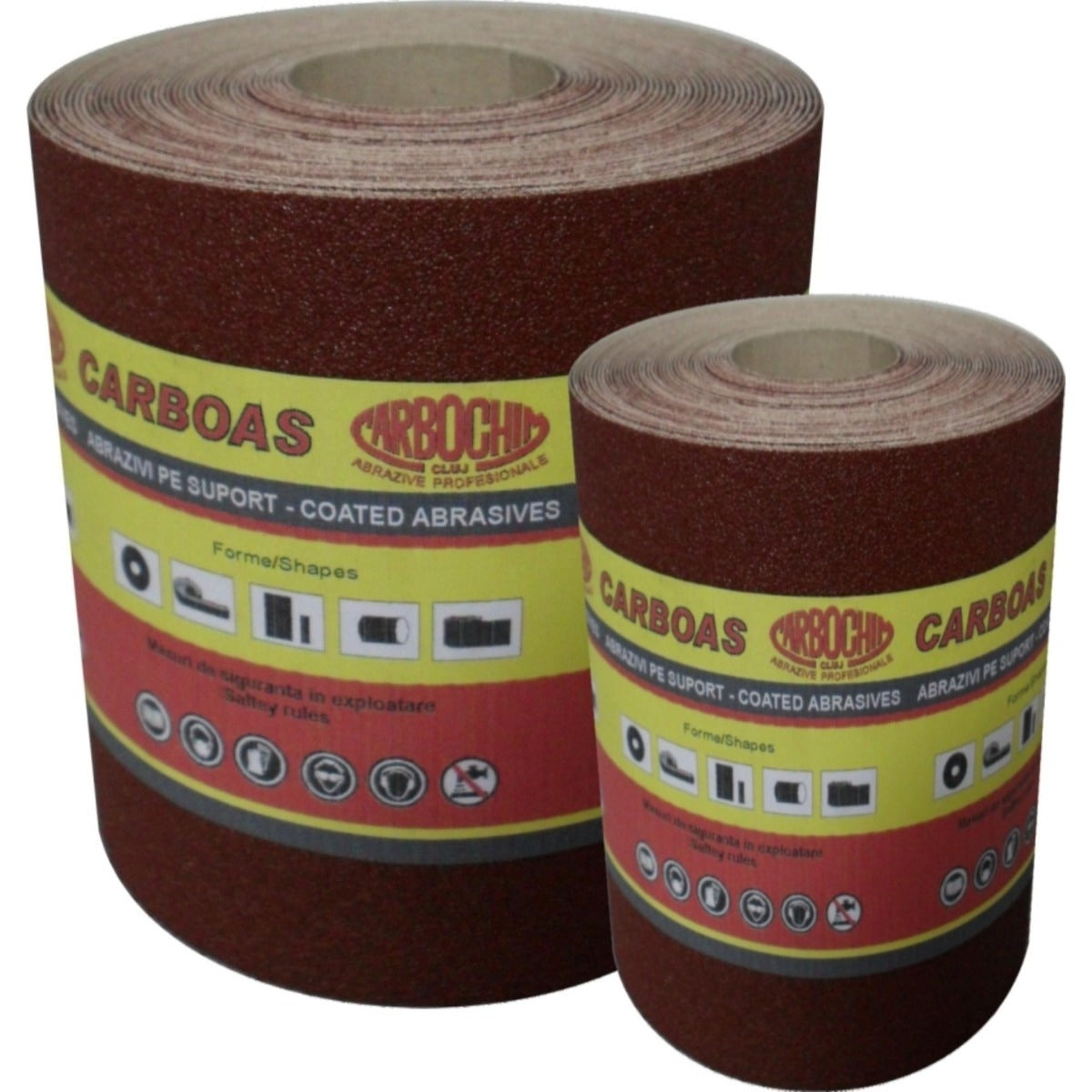 Rola panza abraziva pentru lemn, metale, materiale constructii, PE840X, granulatie 120, rola 10 m x 120 mm