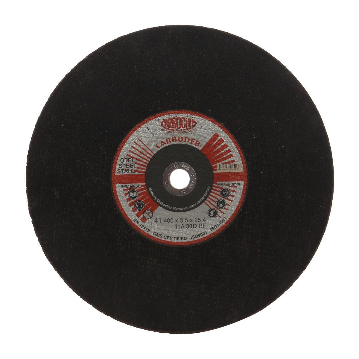 Disc debitare otel, 11A30Q4B45F, 400 x 25.4 x 3.5 mm