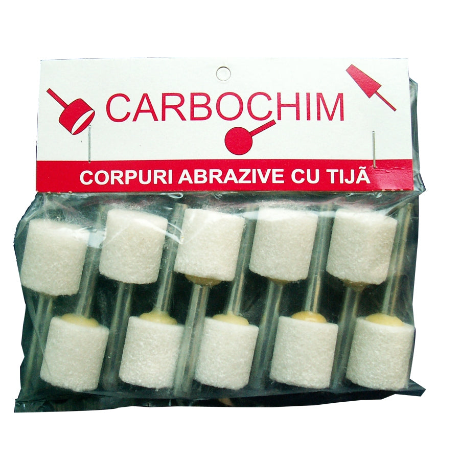 Piatra abraziva pentru slefuit metale, V2EC, 8 x 10 x 3 x 25 mm