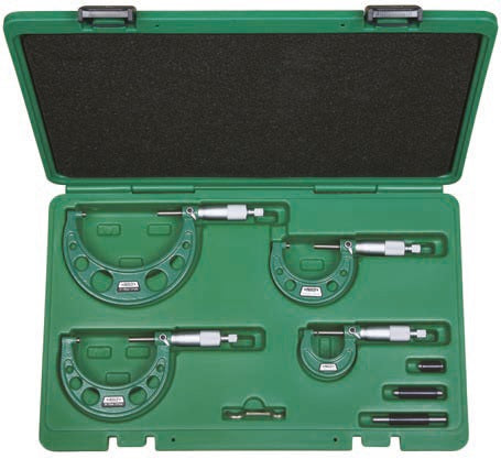3203-1004A Set micrometru mecanic de exterior 0-100 mm / 4 piese – 3203-1004A