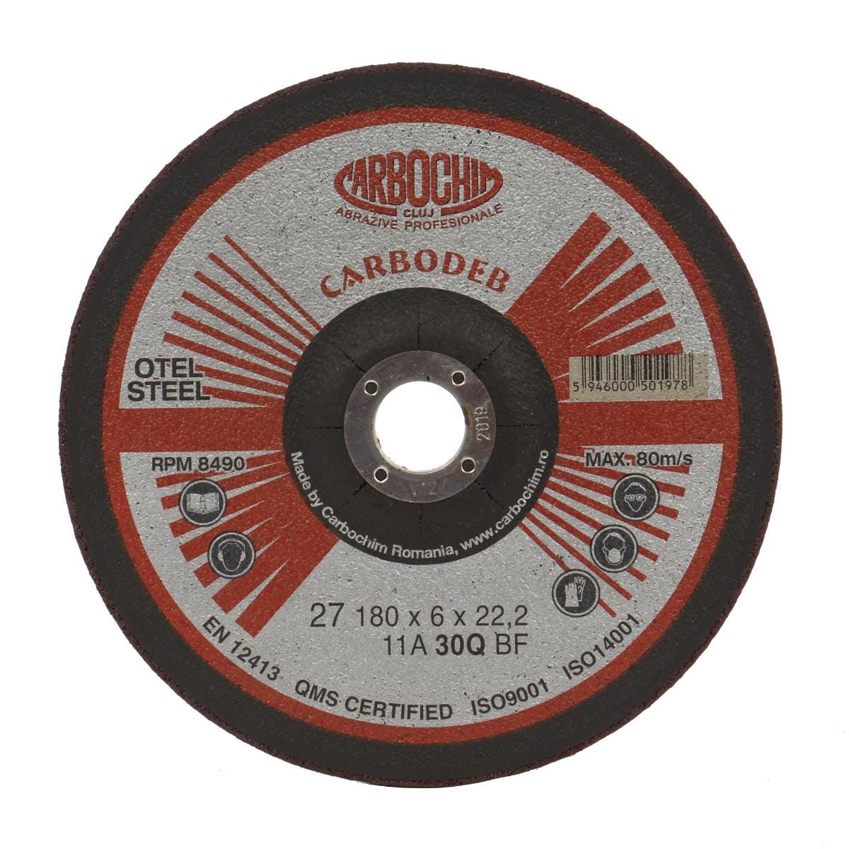Disc debitare otel, 11ABACH1TRS, 125 x 22.2 x 1 mm