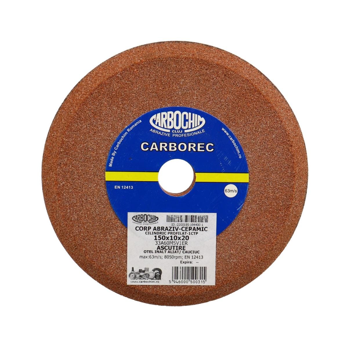 Piatra abraziva pentru ascutit otel, 33A60M5V1ER, 150 x 10 x 20 mm