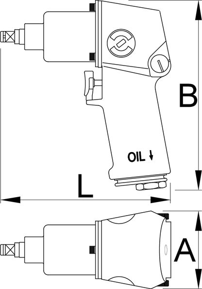 Pistol pneumatic 1/2" - 1561 Unior