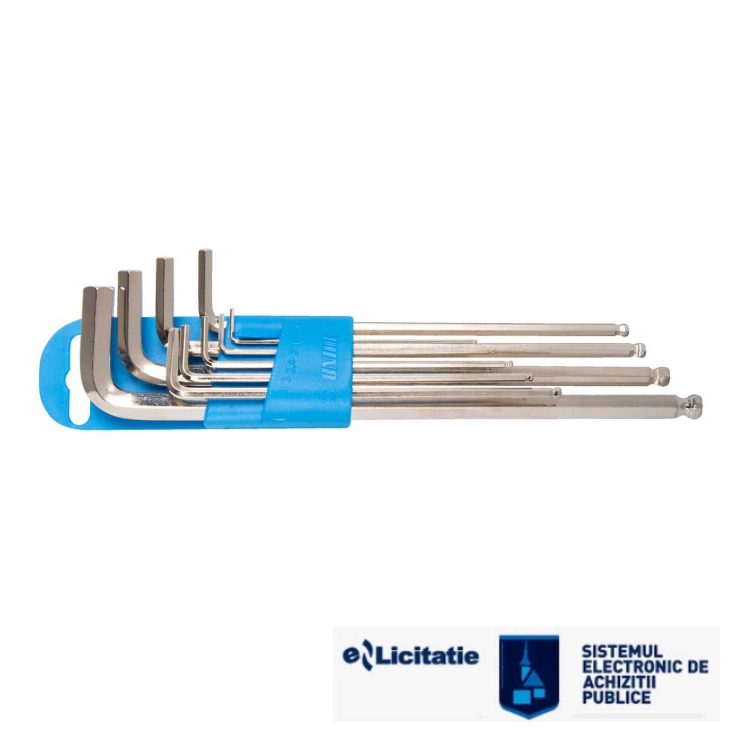 Set imbusi cap sferic lungi 1.5-10/9 pcs in suport de plastic – 220/3SLPH Unior