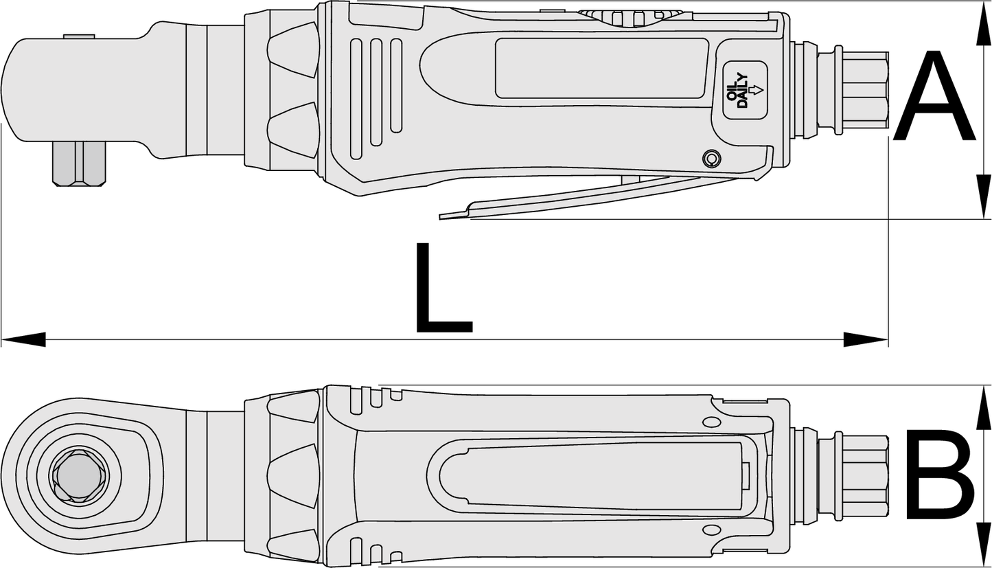 Antrenor cu clichet pneumatic 1/2" - 1551 Unior