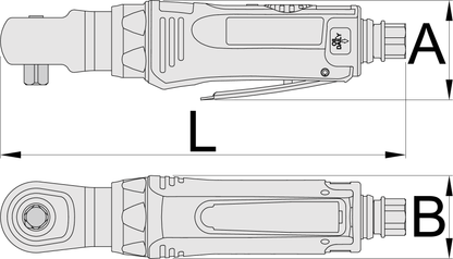 Antrenor cu clichet pneumatic 1/2" - 1551 Unior