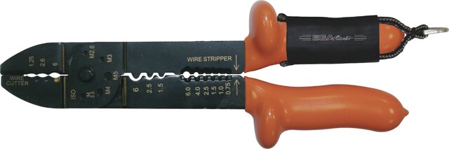 AD732577 Cleste pentru sertizat conectori izolati si neizolati, izolat la 1000 V cu inel pentru carabiniera, L – 230 mm – AD7325