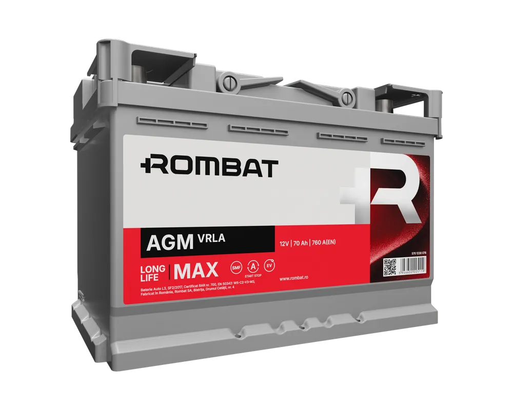 Baterie auto ROMBAT AGM 12V 70Ah 760A