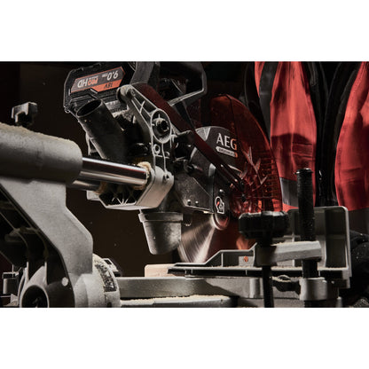 Fierăstrău pentru tăieri înclinate AEG Fierăstrău tăieri înclinate culisant cu motor fără perii 18 V, BPS18-254BL-0, 4935459336