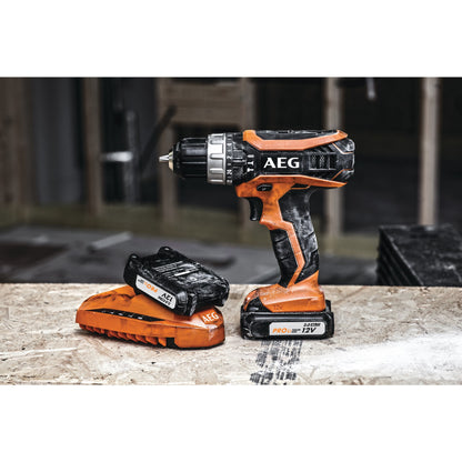 Mașină de găurit cu percuție AEG Mașină de înșurubat/găurit compactă 12 V, BSB12G3 LI-202C, 4935451531
