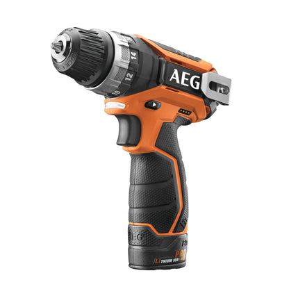 Mașină de găurit și înșurubat AEG Mașină de găurit/înșurubat cu 2 viteze ultra-compactă 12 V, BS12C2 LI-202C, 4935447867