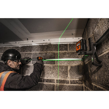 Nivelă laser AEG Nivelă Laser cu 2 linii în cruce, lumină verde, set cu accesorii, CLG220-K, 4935472254