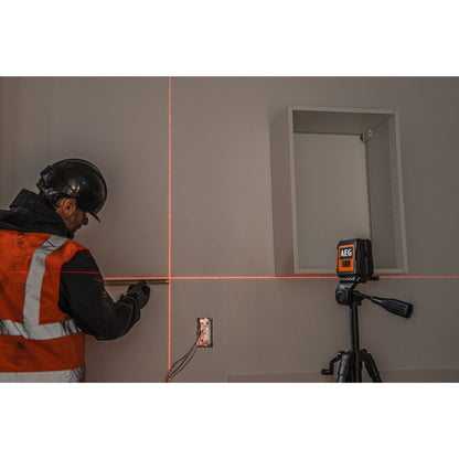 Nivelă laser AEG Nivelă Laser cu 2 linii în cruce, lumină roșie, CLR215-B, 4935472252