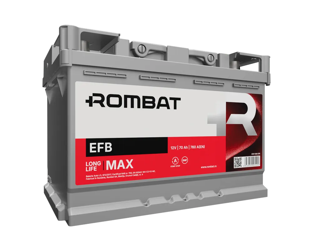 Baterie auto ROMBAT EFB 12V 70Ah 760A
