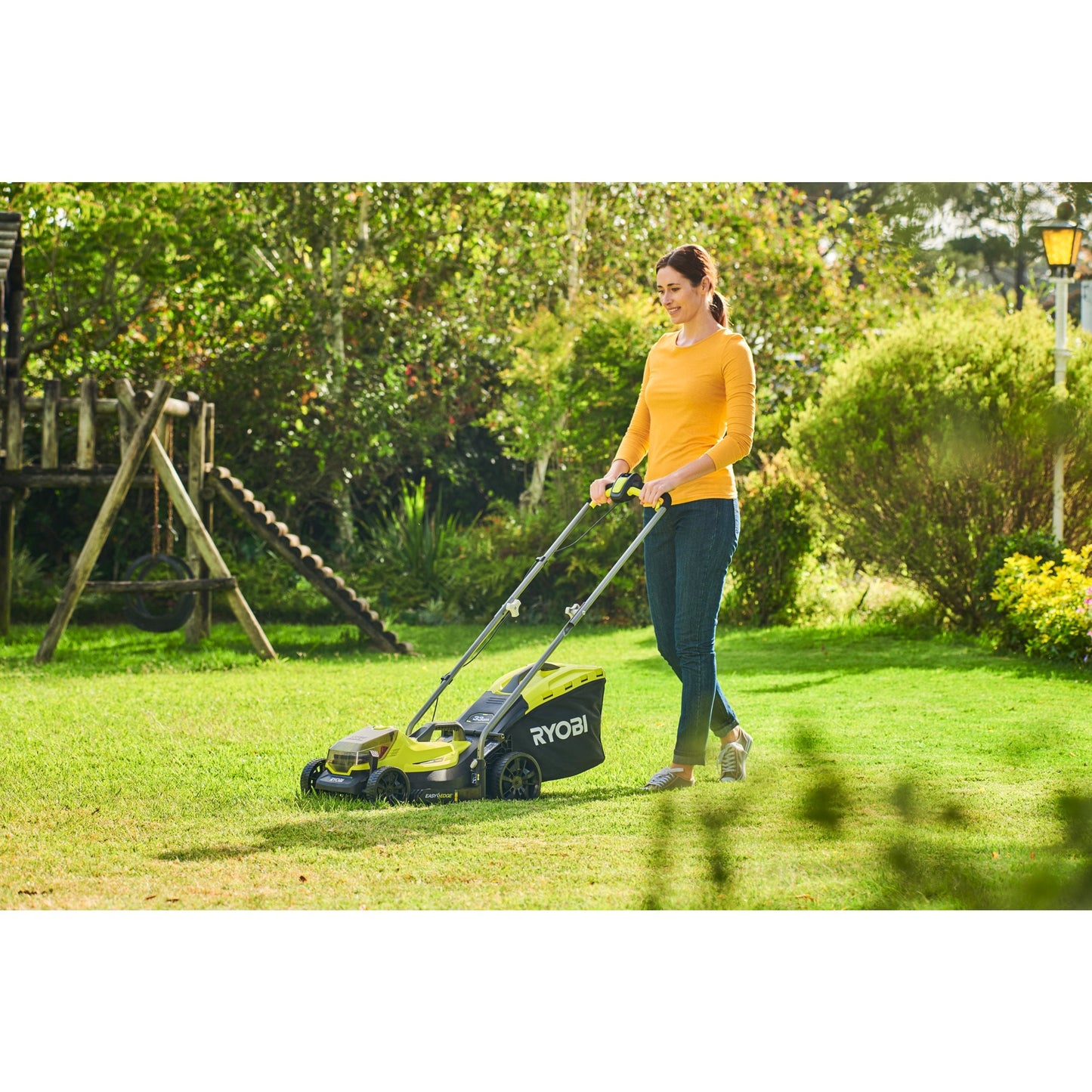 Set masina de tuns gazon 33 cm si trimmer 18V ONE+, cu acumulator 4.0Ah - OLM1833LT23A-140
