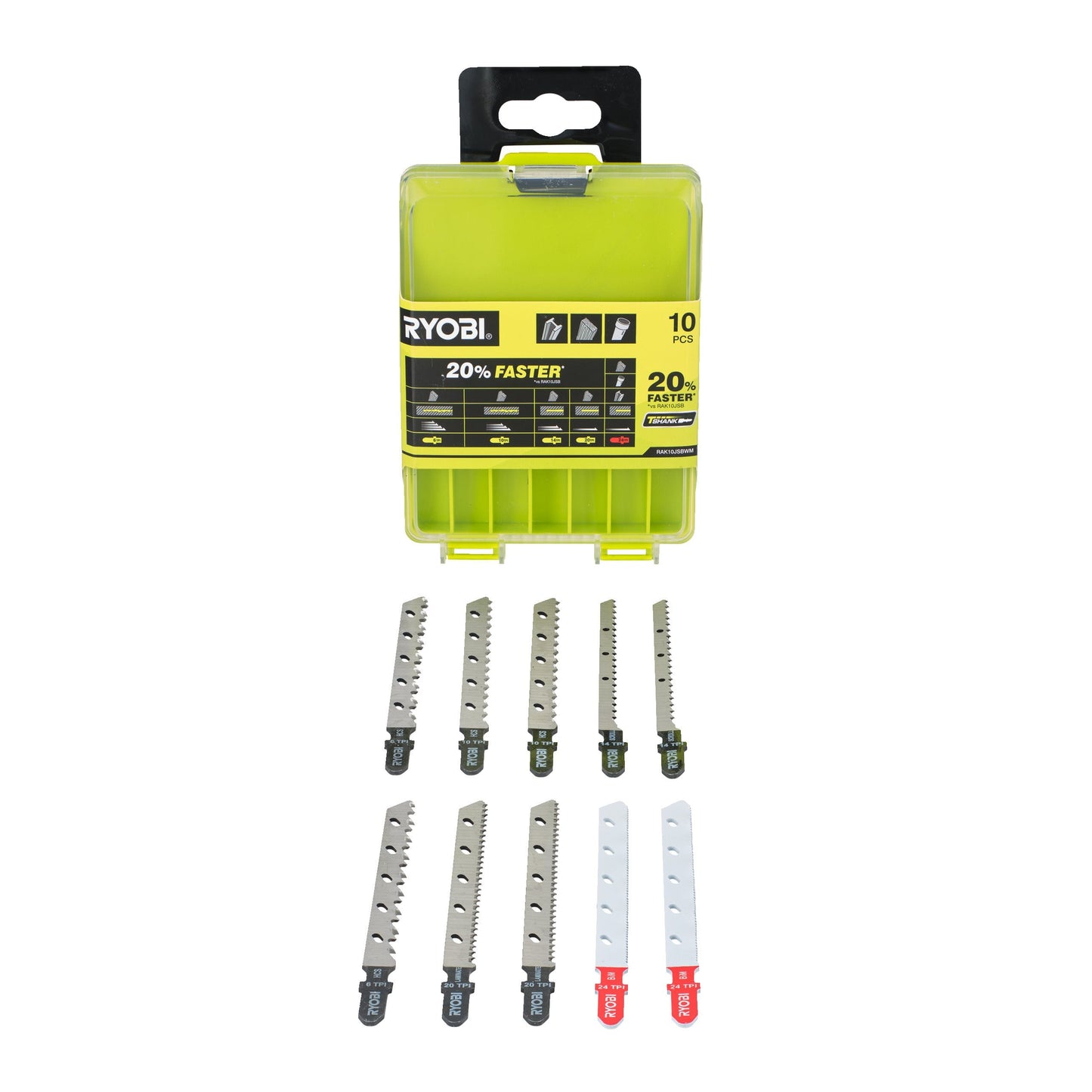 Set 10 buc panze pentru fierastrau pendular pentru lemn, metal si tevi - RAK10JSBWM