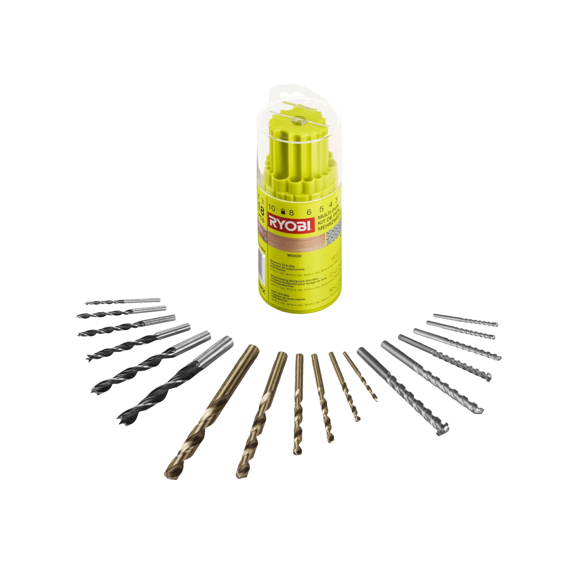 Set de gaurit multifunctional 18 buc - RAK18DMIX