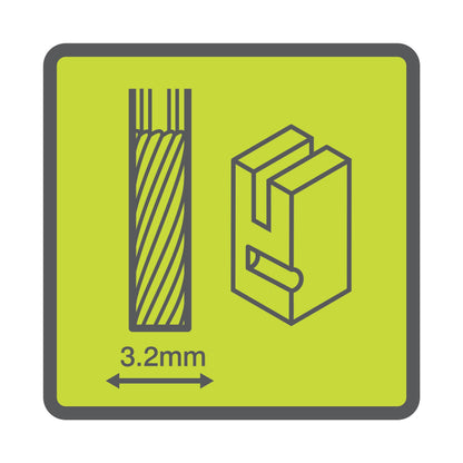 Accesoriu dreptunghiular din carbura de 3,2 mm - RAR107