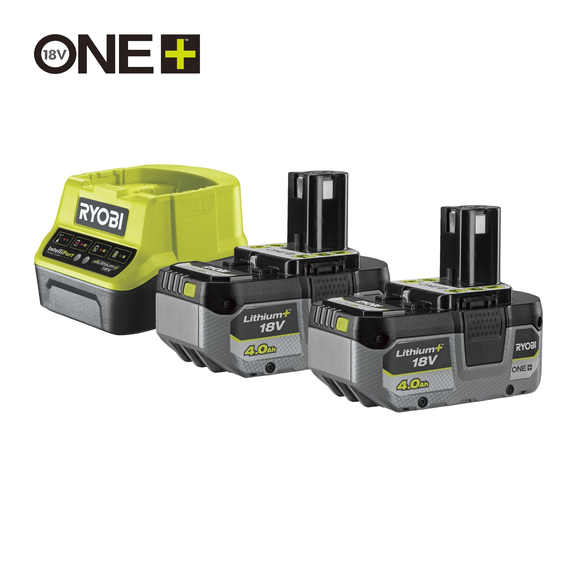 Set incarcator 2.0A si 2 acumulatori Lithium+ 18V ONE+ 4.0Ah - RC18120-240X