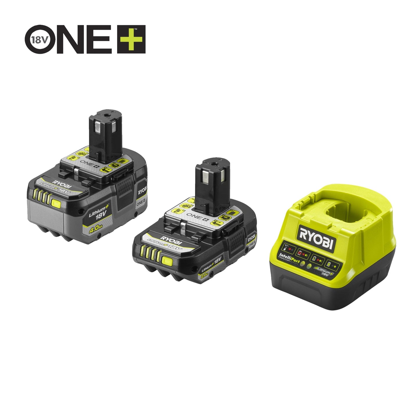 Set incarcator 2.0A si 2 acumulatori Lithium+ 18V ONE+ 4.0Ah si 2.0Ah - RC18120-242X