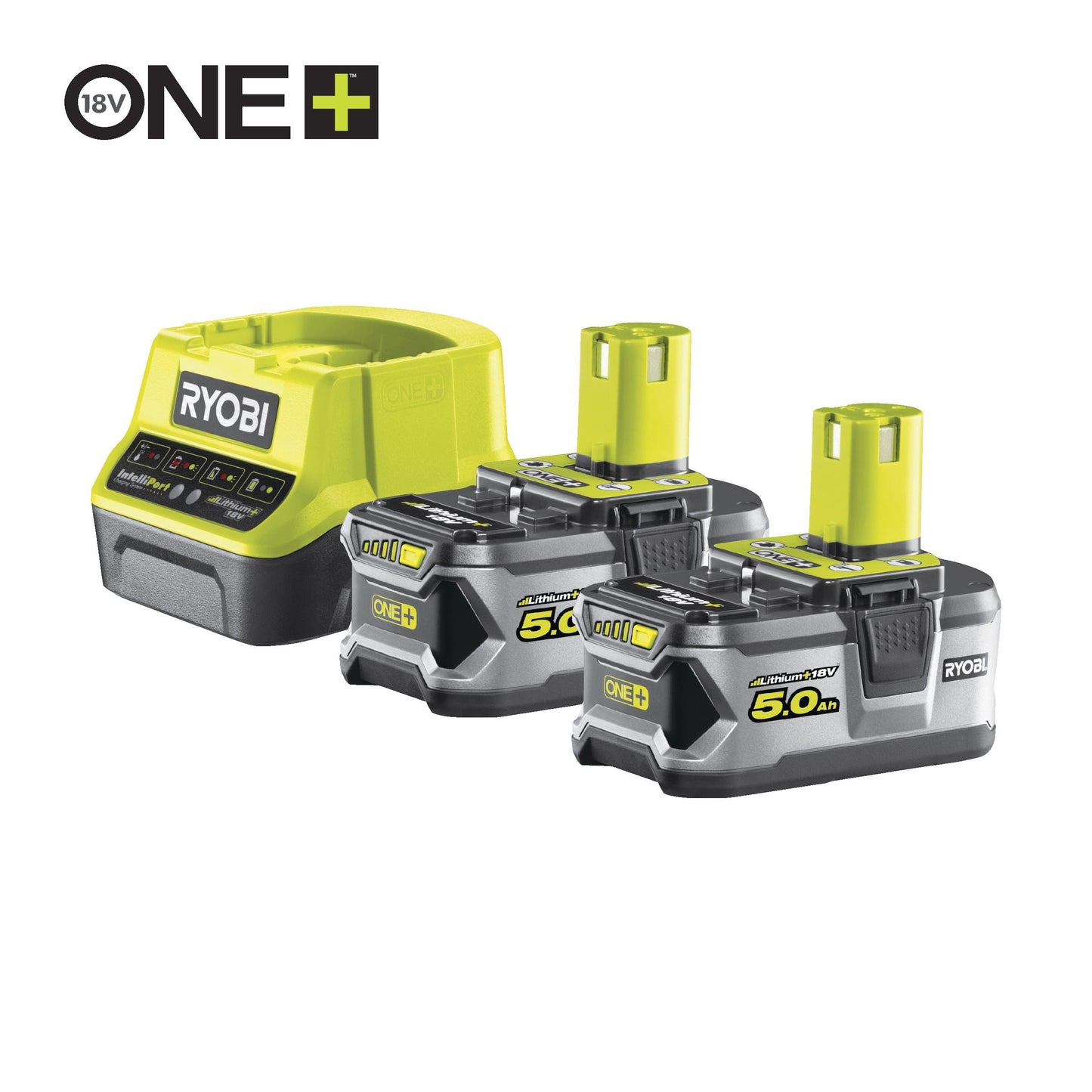Set incarcator 2.0A si 2 acumulatori Lithium+ 18V ONE+ 5.0Ah - RC18120-250