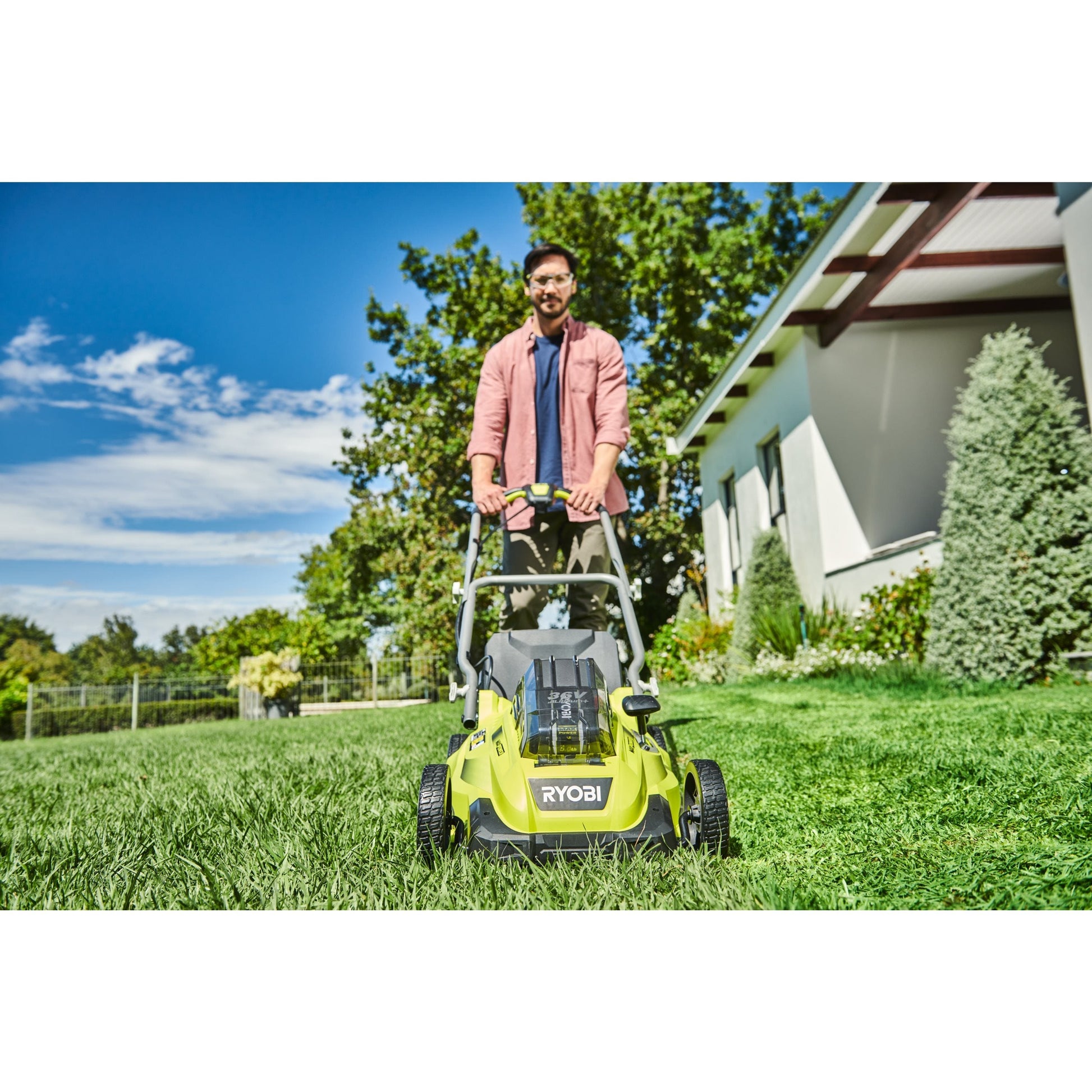 Masina electrica de tuns iarba fara cablu 36V de 40cm, cu acumulator 5.0Ah cu functie Power Assist - RLM36X41H50PG
