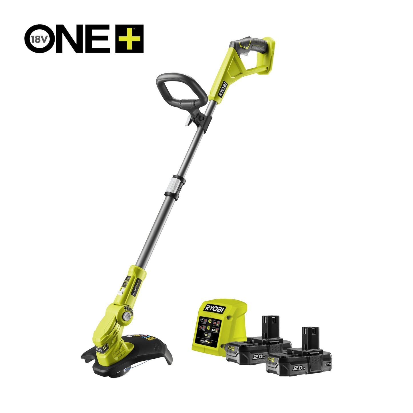 Trimmer iarba 18V ONE+, latime taiere 25/30cm, cu 2 acumulatori de 2.0Ah - RLT183222S