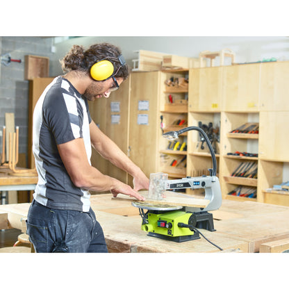 RSW1240G - 125W Scroll Saw, Max. cutting depth 52 mm, 405mm cutting capacity, variable speed, dust blower, tool-free blade calmap, angle capacity 0-45