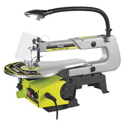 RSW1240G - 125W Scroll Saw, Max. cutting depth 52 mm, 405mm cutting capacity, variable speed, dust blower, tool-free blade calmap, angle capacity 0-45