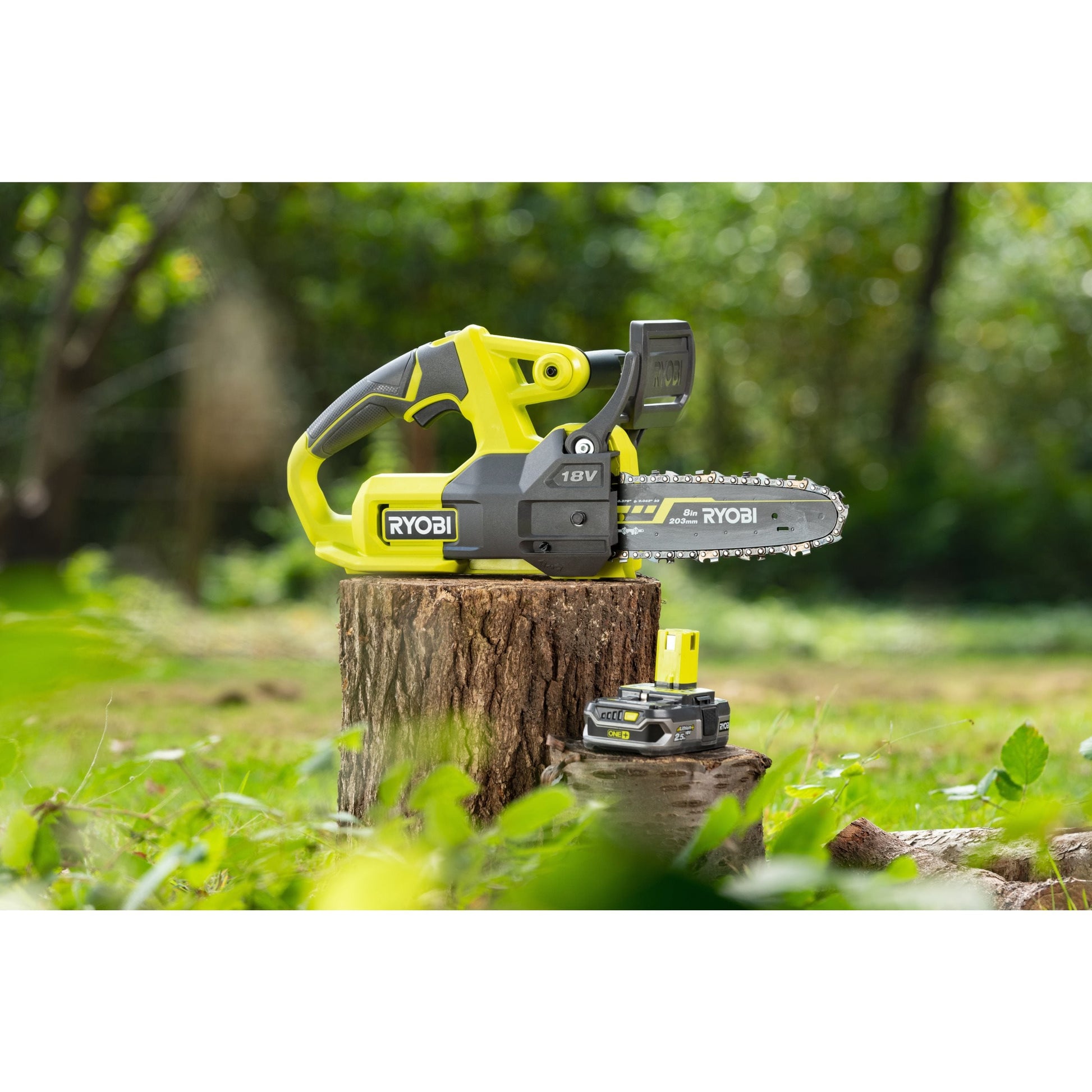 Fierastrau cu lant 18V ONE+, lama 20 cm, cu acumulator 2.5Ah - RY18CS20A-125
