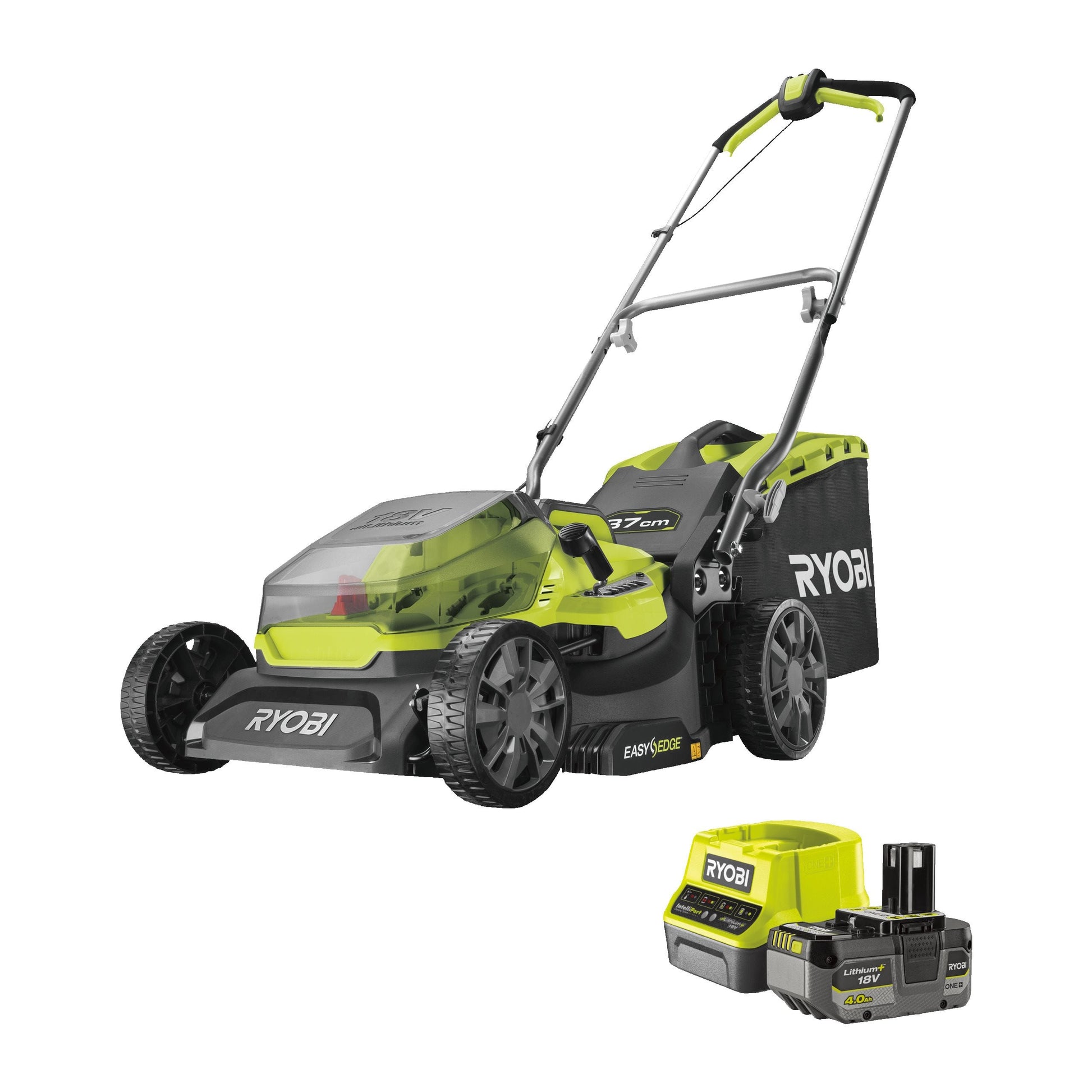 Masina de tuns gazonul 18V ONE+, punte 37cm, cu acumulator 4.0Ah - RY18LM37A-140