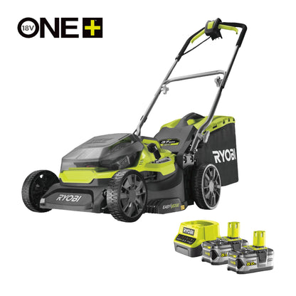 Masina de tuns gazonul 18V ONE+, Hybrid, punte 37cm, cu 2 acumulatori de 5.0Ah - RY18LMH37A-250