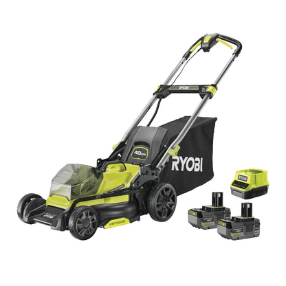 Masina de tuns gazon 18V ONE+ brushless, latime 40 cm, cu 2 acumulatori de 4.0Ah - RY18LMX40C-240