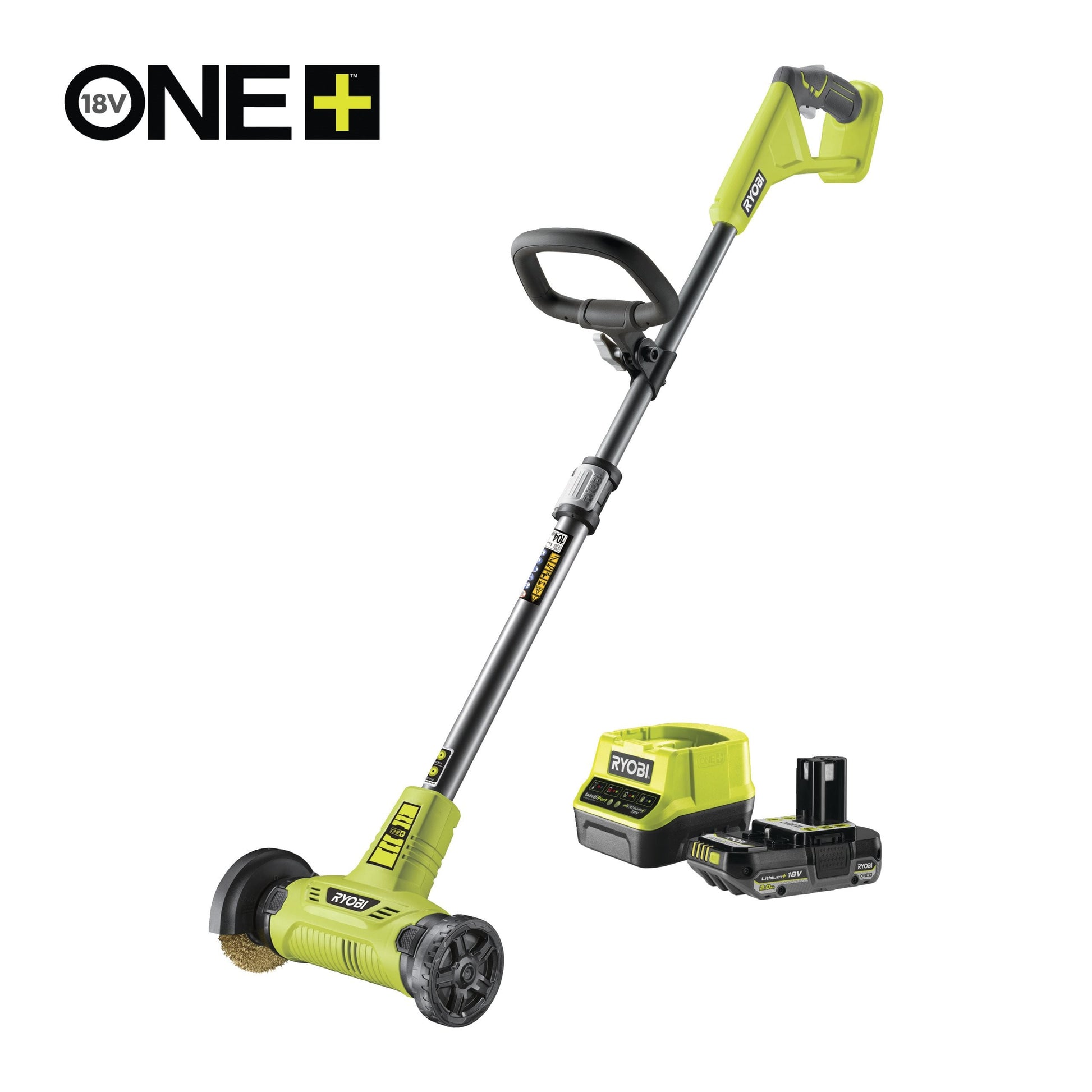 Curatator pardoseli cu perie sarma 18V ONE+, cu acumulator 2.0Ah - RY18PCA-120