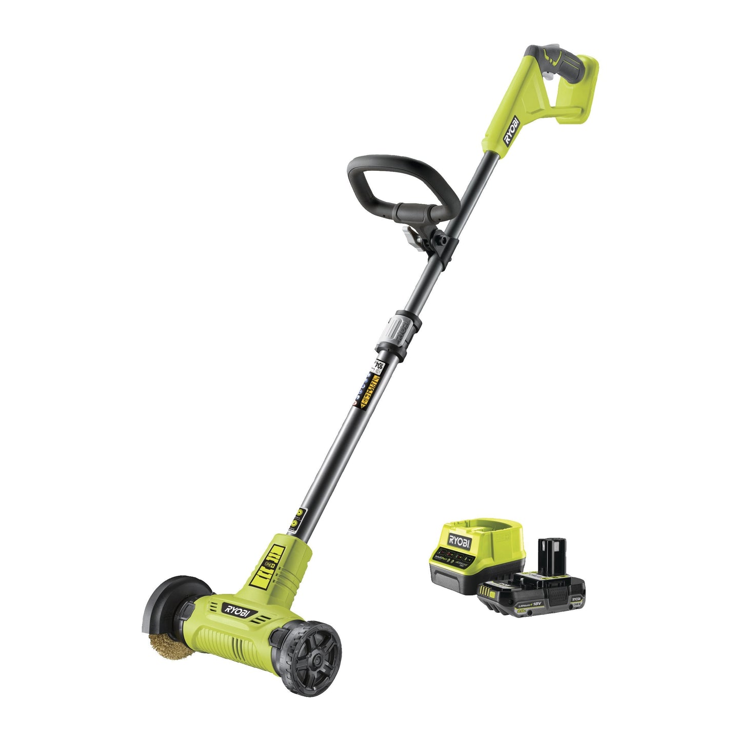 Curatator pardoseli cu perie sarma 18V ONE+, cu acumulator 2.0Ah - RY18PCA-120
