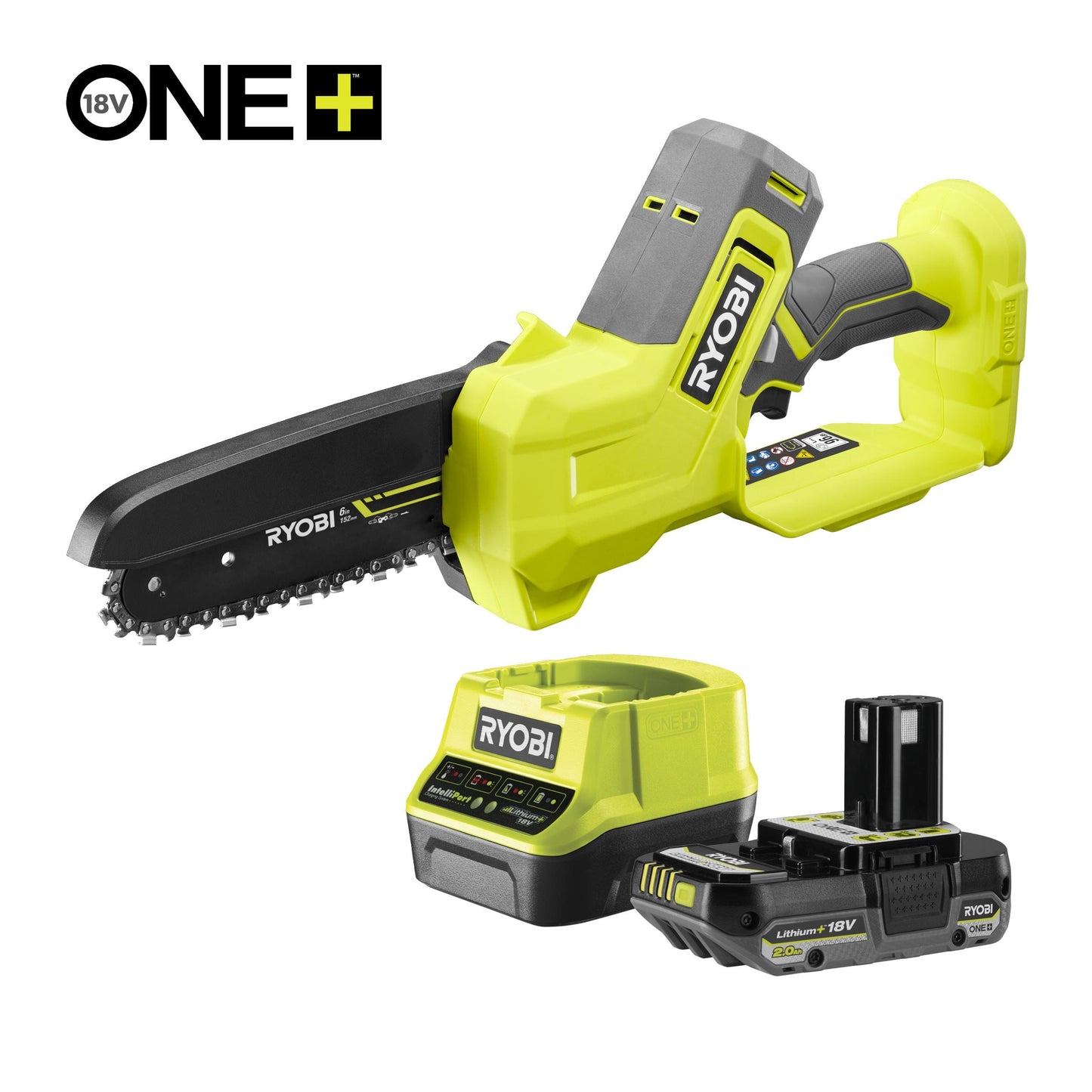 Fierastrau de toaletare 18V ONE+ brushless, lama 15 cm, cu acumulator 2.0Ah - RY18PS15A-120