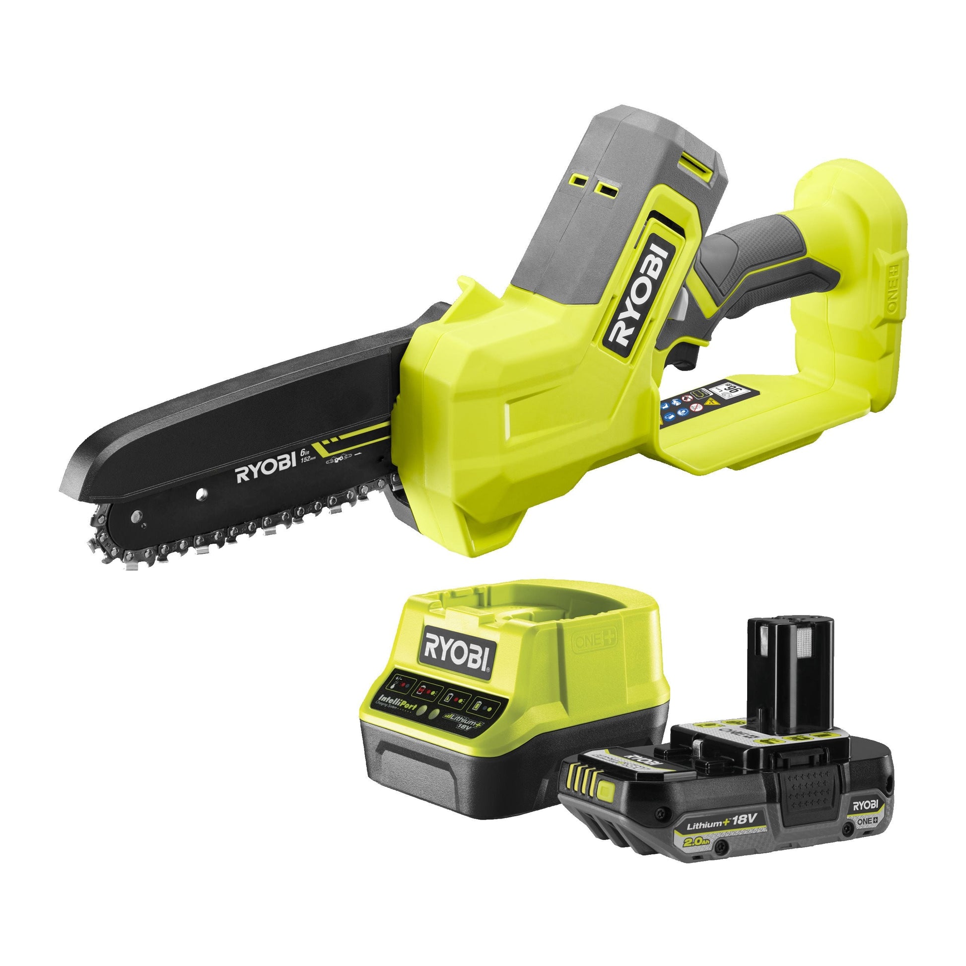 Fierastrau de toaletare 18V ONE+ brushless, lama 15 cm, cu acumulator 2.0Ah - RY18PS15A-120