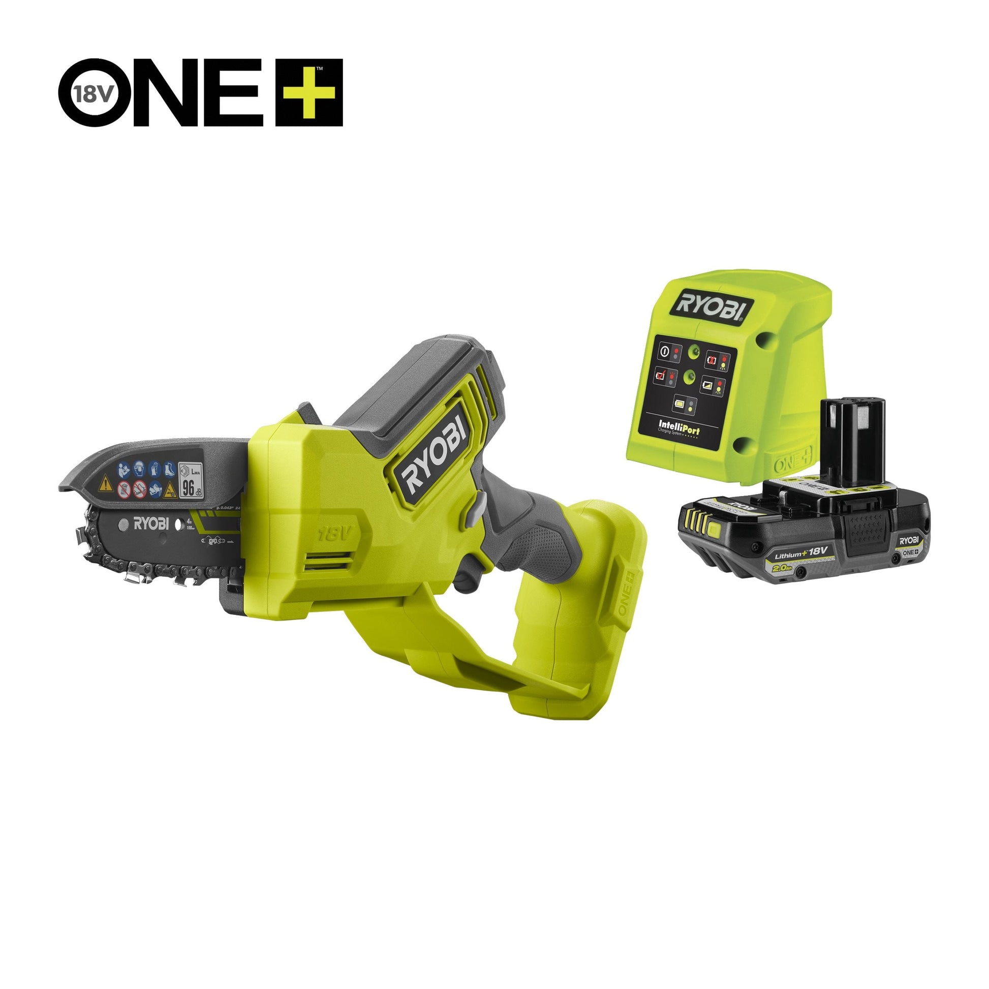 Fierastrau de toaletare 18V ONE+ brushless, lama 10 cm, cu acumulator 2.0Ah - RY18PSX10A-120