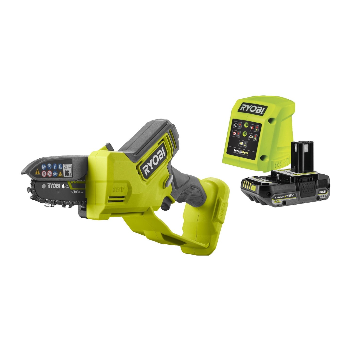 Fierastrau de toaletare 18V ONE+ brushless, lama 10 cm, cu acumulator 2.0Ah - RY18PSX10A-120