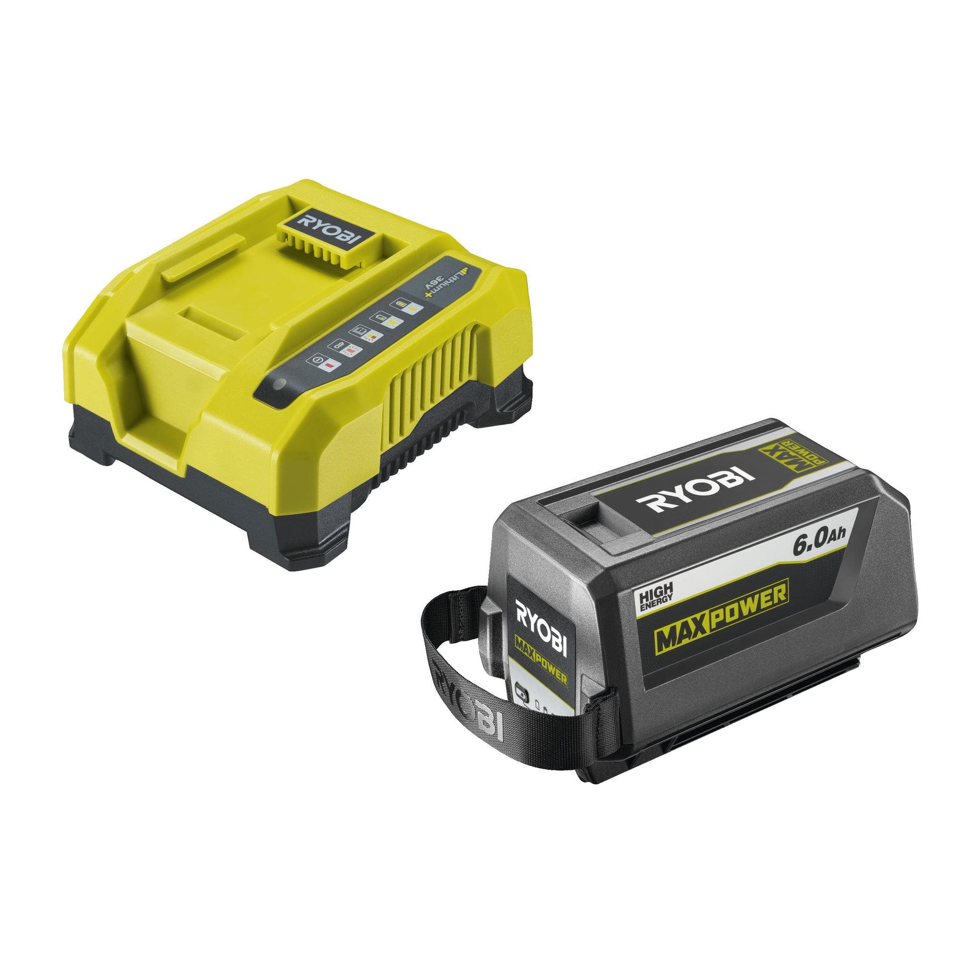 Kit de baterii de inalta energie MAX POWER si incarcator rapid, cu acumulator 6.0Ah - RY36BK60B-160
