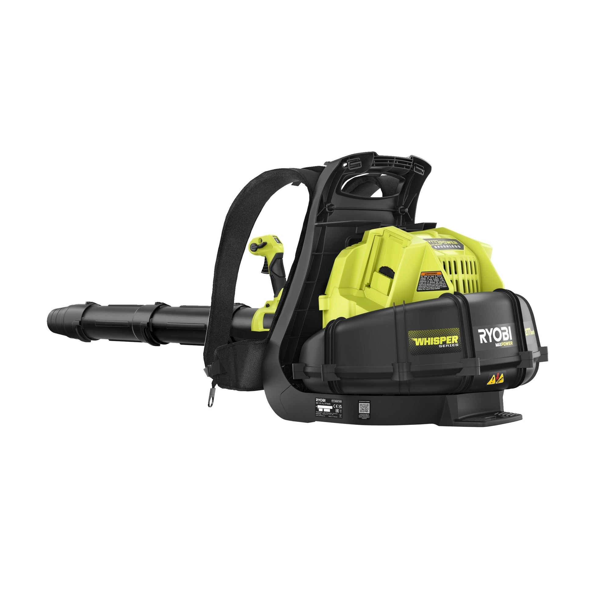 Suflanta fara fir cu motor fara perii MAX POWER WHISPER tip rucsac (fara acumulator) - RY36BPXB-0