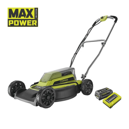 Masina de tuns iarba MAX POWER 46 cm, fara cablu, 2 in 1, cu functie de mulcire (fara acumulator) - RY36LMM46A-140