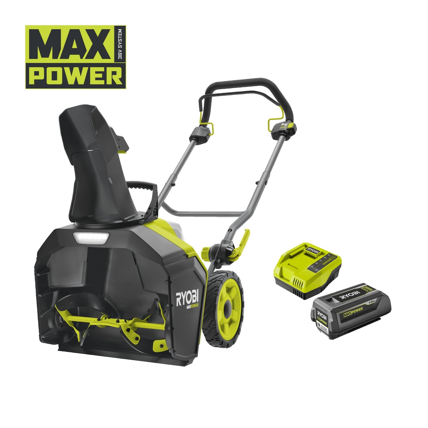 Freza de zapada 36V MAX POWER, motor fara perii, latime 45 cm, cu acumulator 4.0Ah - RY36STX45A-140
