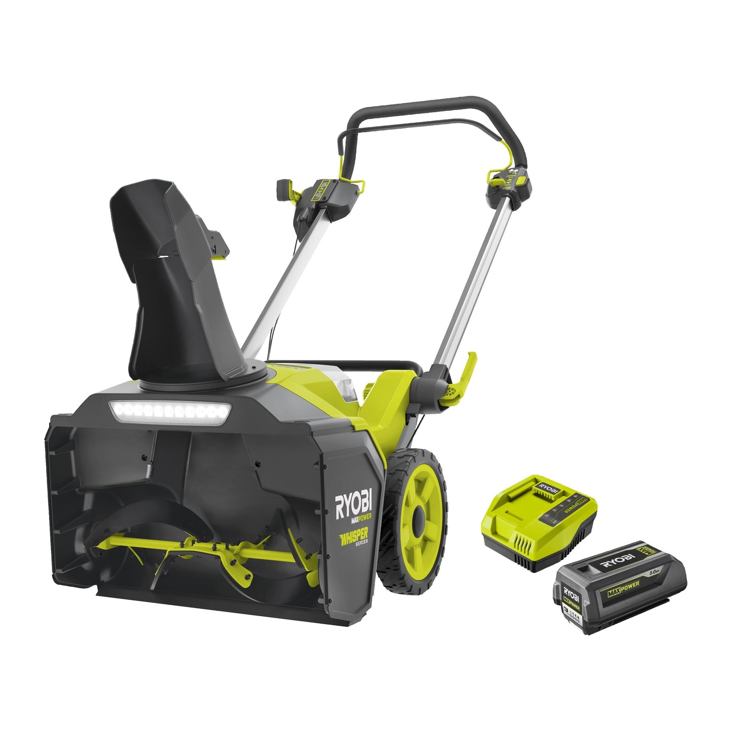 Freza de zapada 36V MAX POWER WHISPER, motor fara perii, latime 53 cm, cu acumulator 5.0Ah - RY36STX53A-150