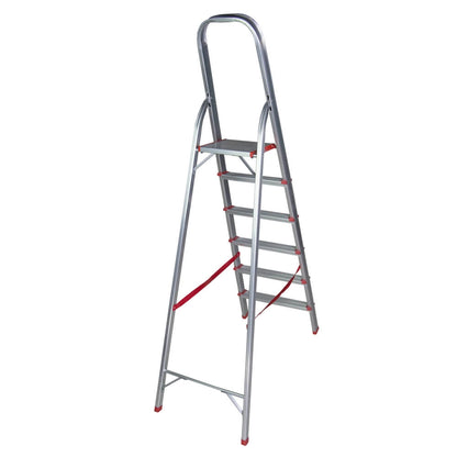 Scara aluminiu BISONTE STR0106 6 trepte, inaltime maxima 1,70 m pentru interior